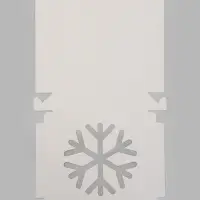 Коробка складная Снежинка белая 20 х 20 х 4 см (фас 20шт)