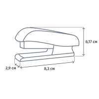 Степлер №24/6,26/6 до 20 листов,энергосбер,антистеп,салатов