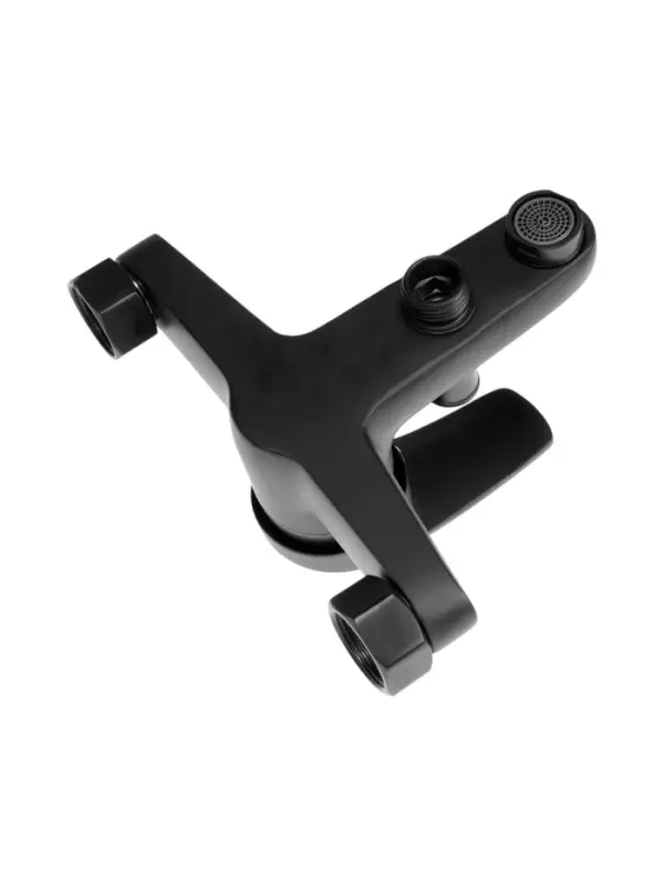 Смеситель для ванны ZEIN Z3838, однорычажный, душевой набор, лейка 5 режимов, черный