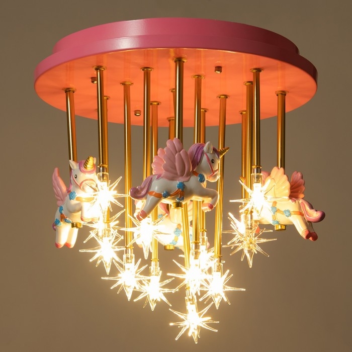 Люстра Люстра "Карусель" 13хG9 40Вт розовый 50х50х30 см BayerLux