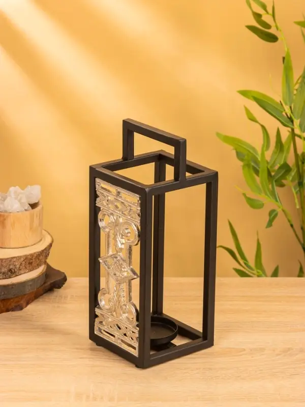 Подсвечник фонарь  Подсвечник фонарь "Геральдика" 12,5х12,5х32 см, d 7,5 см, алюминий, железо