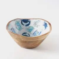 Салатник &laquo;Крабы&raquo;, 23&times;23&times;10.5 см, дерево манго