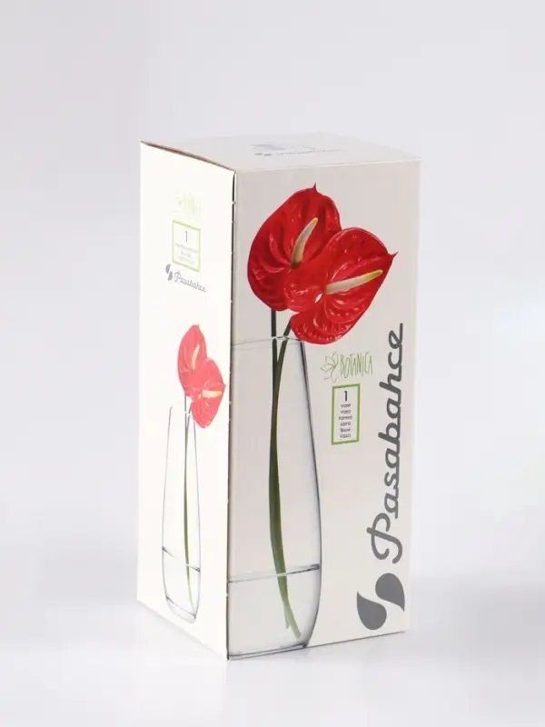 Ваза «Омега», h=26 см, стекло, светло-серая Ваза «Омега», h=26 см, стекло, светло-серая