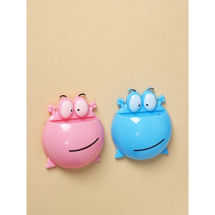 Держатель для зубных щёток «Бегемотик», на присосках, цвет МИКС Держатель для зубных щёток «Бегемотик», на присосках, цвет МИКС