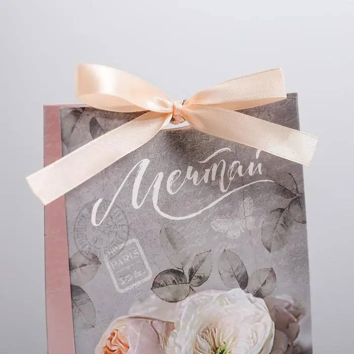 Пакет подарочный с лентой, упаковка, «Самому дорогому человеку», 13 х 23 х 7 см