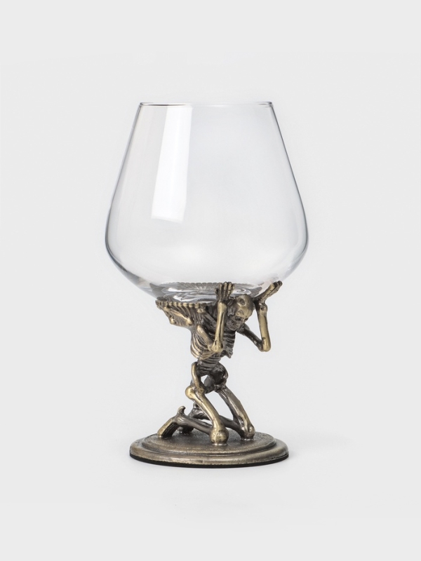 Бокал для коньяка 550 мл Бокал для коньяка 550 мл "Скелет", подарочный, бронза