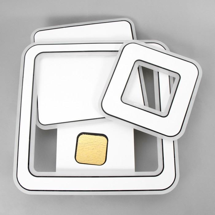 Люстра с ПДУ Люстра с ПДУ "Куб" LED 160Вт чёрно-белый 48х49,5х6 см BayerLux