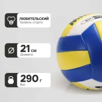 Волейбольный мяч MINSA, машинная сшивка, 18 панелей, р. 5, TPU