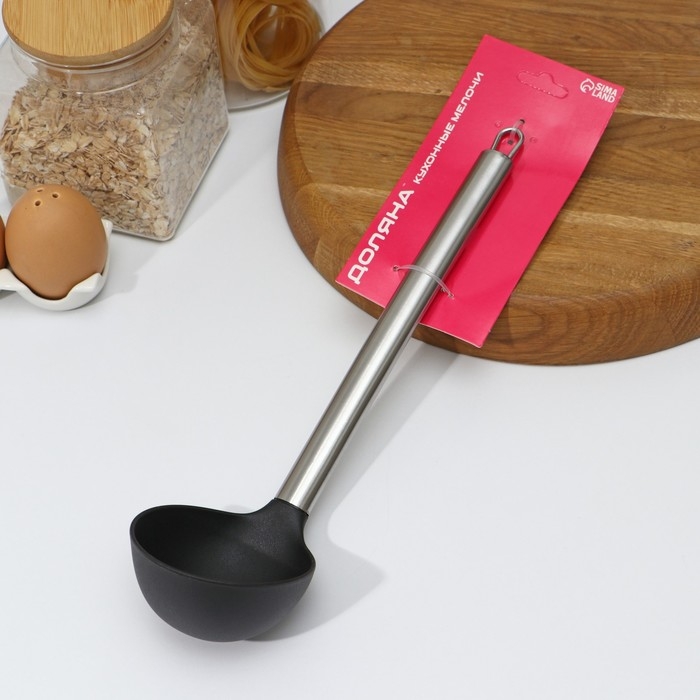 Половник из нержавеющей стали Доляна «Техно», 29 см Половник из нержавеющей стали Доляна «Техно», 29 см