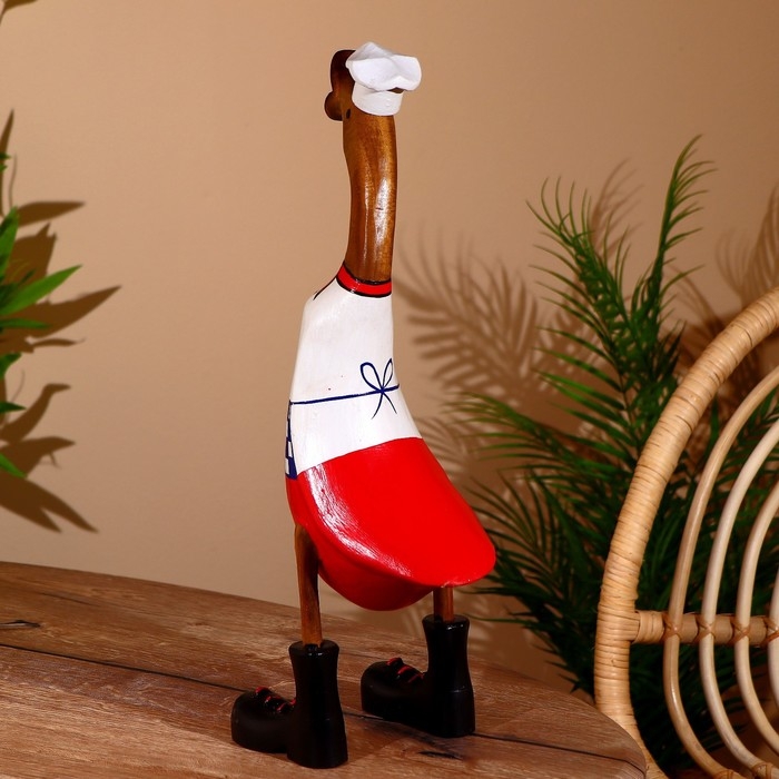 Сувенир "Утка-шеф" дерево 45 см