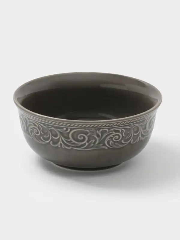 Салатник WY Floral Laceware, 700 мл, d=15 см, фарфор, серая
