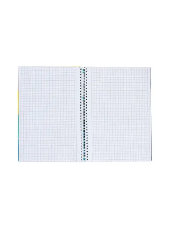 Тетрадь А4 96л кл Тетрадь А4 96л кл "PROGRESSIVE CANVAS Синяя",пласт обл,греб,фигур высеч,4цв разд+лин+карм