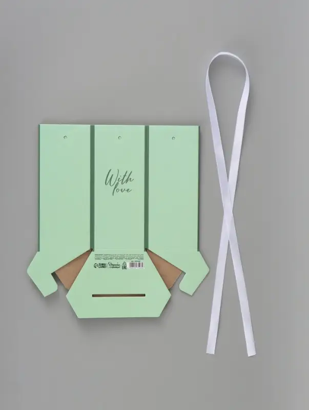 Коробка - переноска подарочная для цветов &laquo;С любовью&raquo;, 17&times;14.8&times;19.5 см, шестигранник