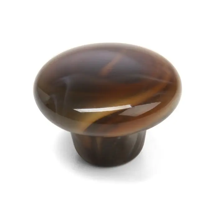 Ручка-кнопка CAPPIO, d=33 мм, акрил, цвет коричневый Ручка-кнопка CAPPIO, d=33 мм, акрил, цвет коричневый