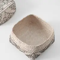 Корзинка плетёная &laquo;Бонтанг&raquo;, 19&times;19&times;14 см, бамбук, светлая