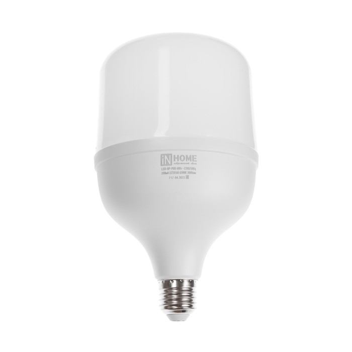 Лампа светодиодная IN HOME LED-HP-PRO, 40 Вт, 230 В, Е27, E40, 6500 К, 3800 Лм, с адаптером Лампа светодиодная IN HOME LED-HP-PRO, 40 Вт, 230 В, Е27, E40, 6500 К, 3800 Лм, с адаптером