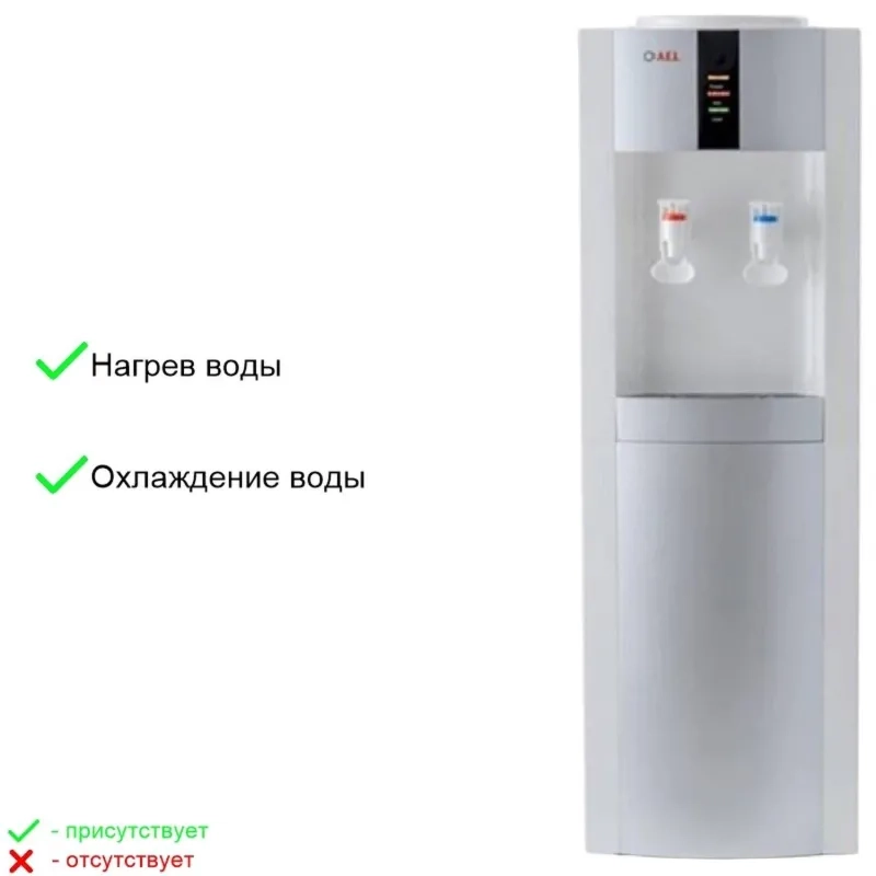 Кулер для воды AEL  LD-AEL-47 white/silver напольный  охл. Электронное