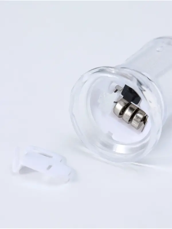 Светодиодная свеча LED - ночник RISALUX &laquo;С подтёками&raquo;, 3&times;LR41, прозрачный, 3.5&times;3.5&times;7.2 см