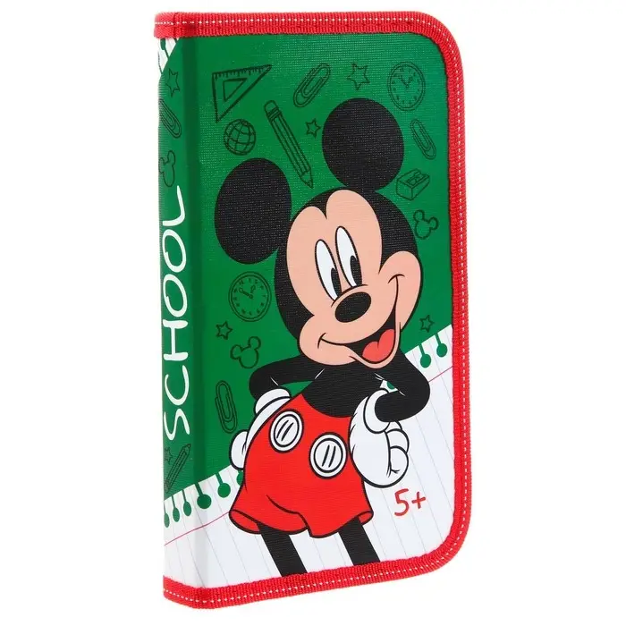 Пенал каркасный, 1 секция, 115х205х30 мм, ламинированный картон, Микки Маус Пенал каркасный, 1 секция, 115х205х30 мм, ламинированный картон, Микки Маус