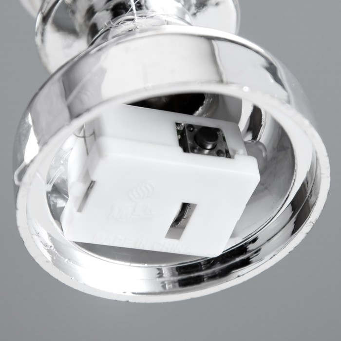 Ночник Ночник "Ледянна свеча" LED 1Вт от батареек 3хLR44 хром 4,5х4,5х12 см RISALUX