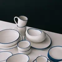 Соусник Magistro Blue Lagoon, 90 мл, d=8 см, фарфор, белый