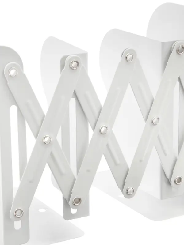 Подставка для книг раздвижная 3 отделения, металл, белая