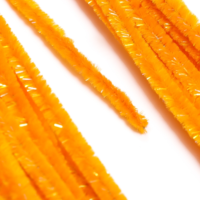 Проволока синельная набор 50 шт., оранжевого цвета, 30 см Проволока синельная набор 50 шт., оранжевого цвета, 30 см