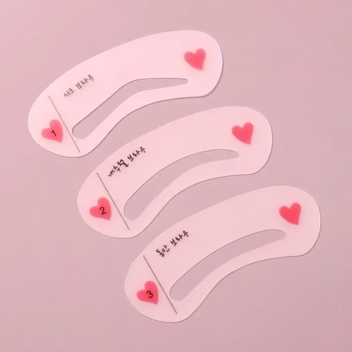 Трафареты для макияжа и коррекции бровей, набор - 3 шт.