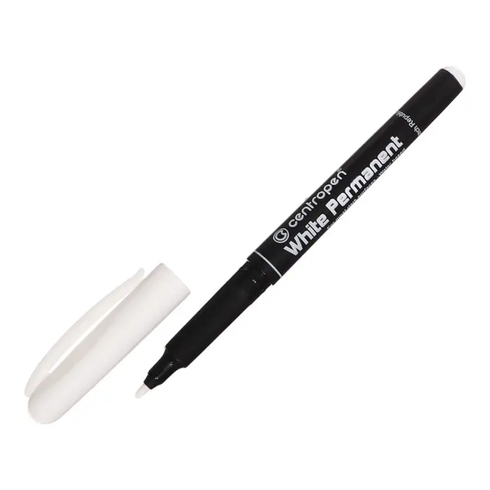 Маркер перманентный Centropen 2686, белый, узел 2.5 мм, линия 1.2 мм