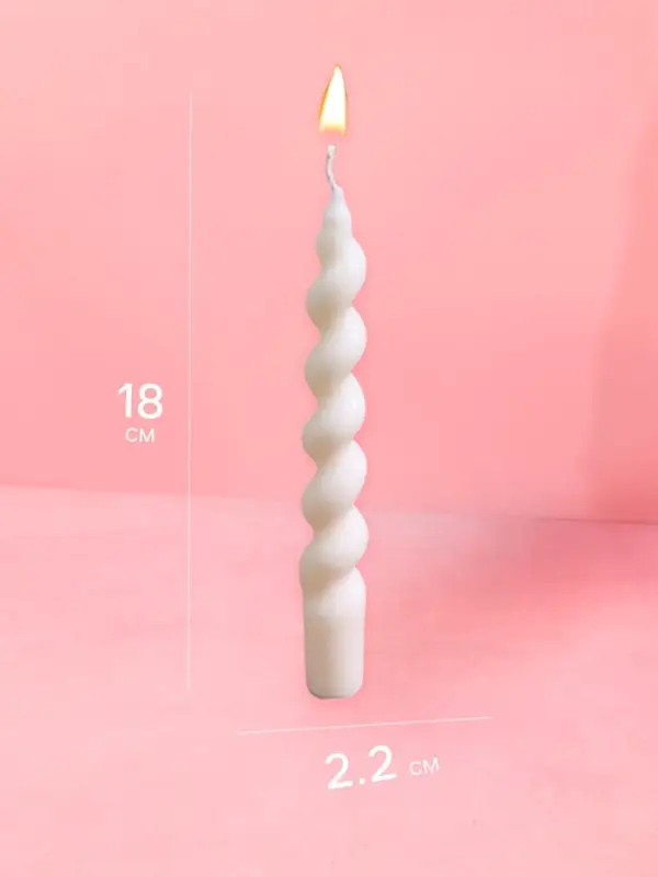 Свеча витая 1,9х1,9х18 см, соевый воск