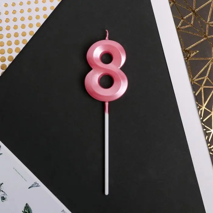 Свеча для торта, цифра «8», 11,5 х 2,3 см Свеча для торта, цифра «8», 11,5 х 2,3 см
