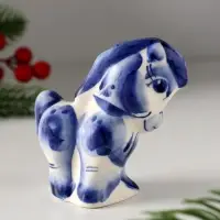 Сувенир Пони, 8х8 см, гжель