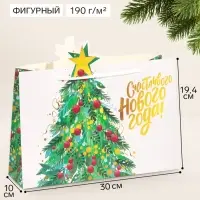 Пакет подарочный &laquo;Звезда&raquo;, 30&times;19.4&times;10 см
