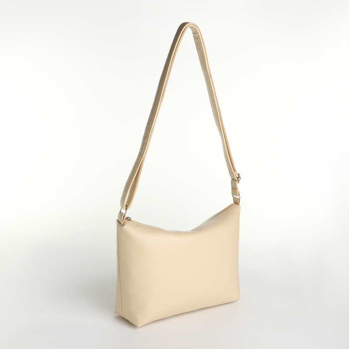 Кросс-боди на молнии, цвет бежевый Кросс-боди на молнии, цвет бежевый