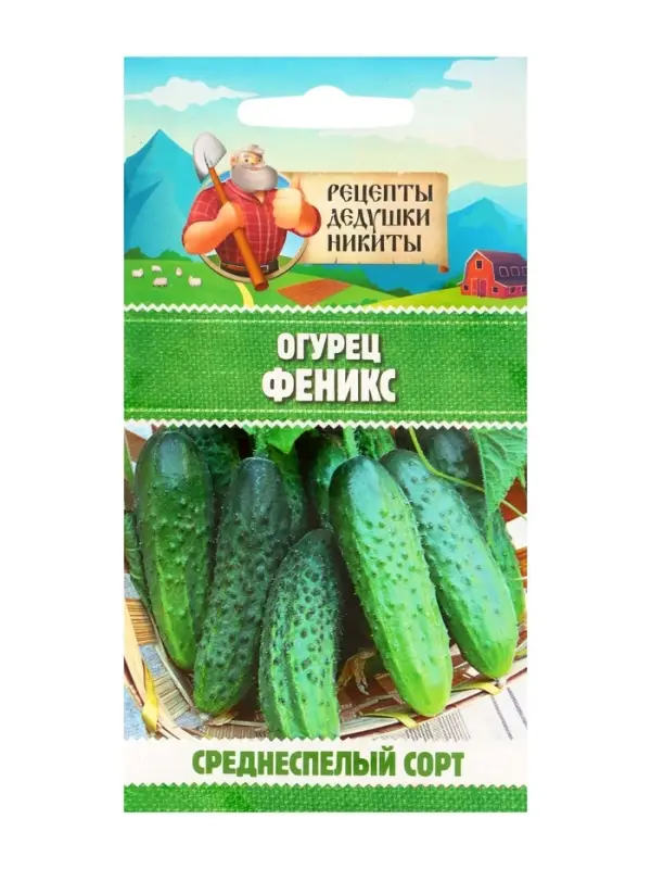 Семена Огурец «Феникс», пчелоопыляемый, среднеспелый, 0.5 г