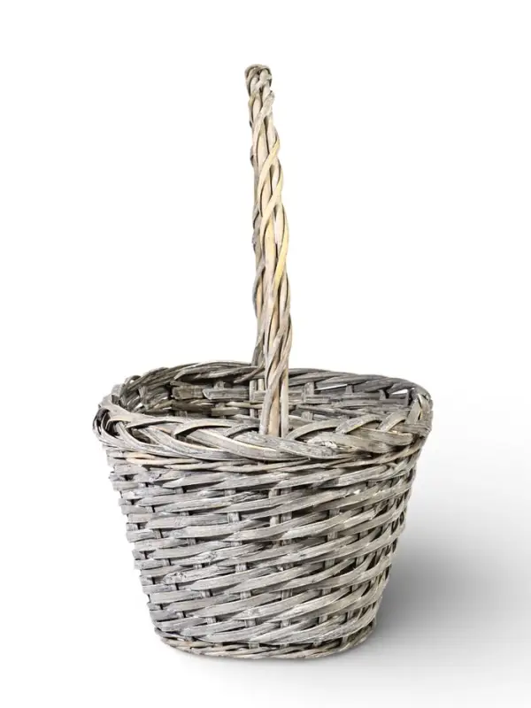 Корзина плетёная для хранения Penelope, лоза, с ручкой, серая, набор 3 шт.