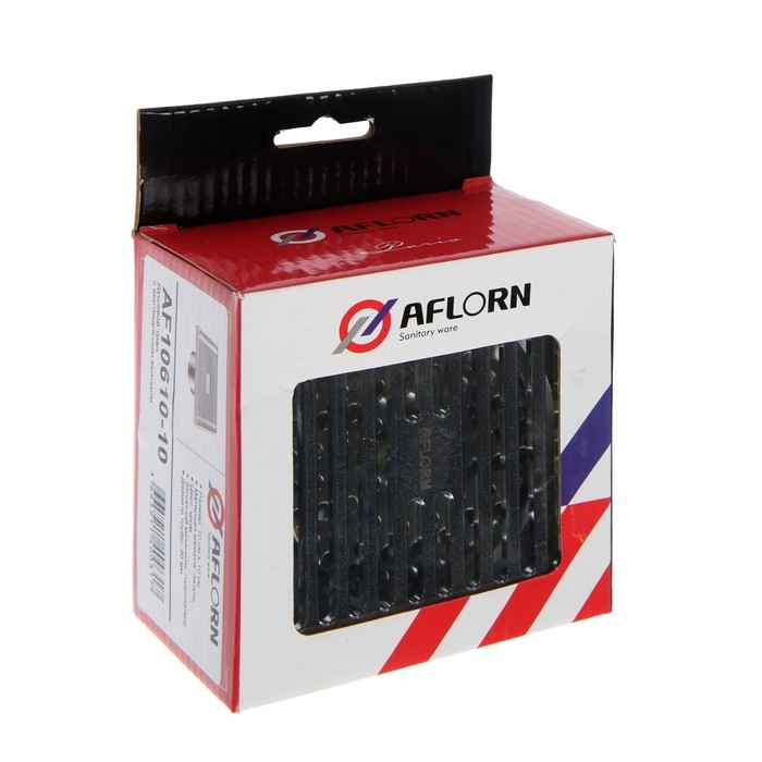 Трап AFLORN AF10610-10, d=50 мм, вертикальный, 100х100 мм, латунь, хром