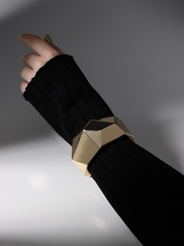 Браслет металл «Манжета» углы, цвет золото Браслет металл «Манжета» углы, цвет золото