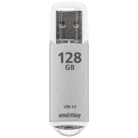 Флешка Smartbuy V-Cut, 128 Гб, USB 3.0, чт до 75 Мб/с, зап до 25 Мб/с, серая