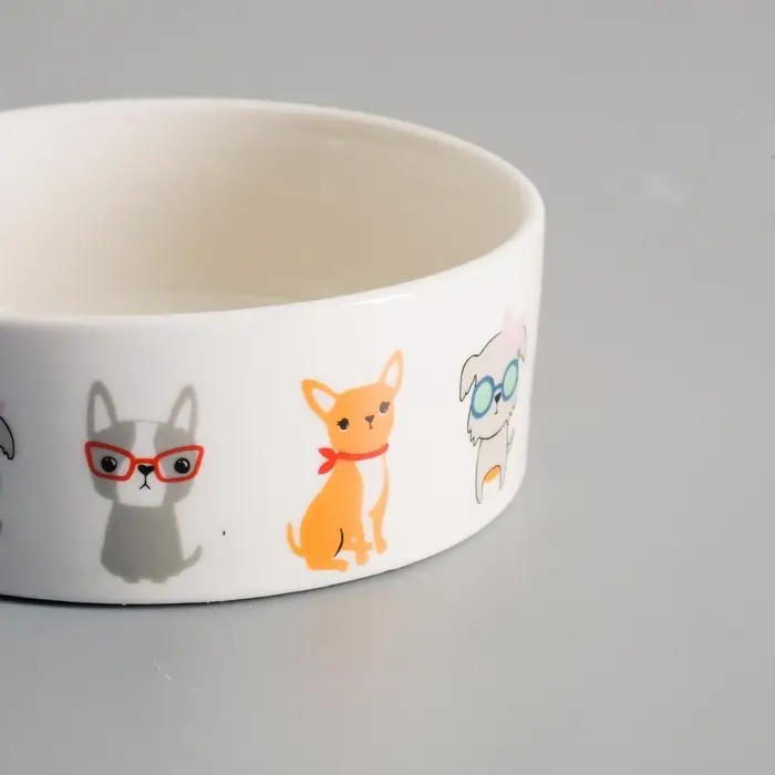 Миска &laquo;Важный пес&raquo;, 250 мл, 11.5&times;11.5&times;5 см, керамика, белая