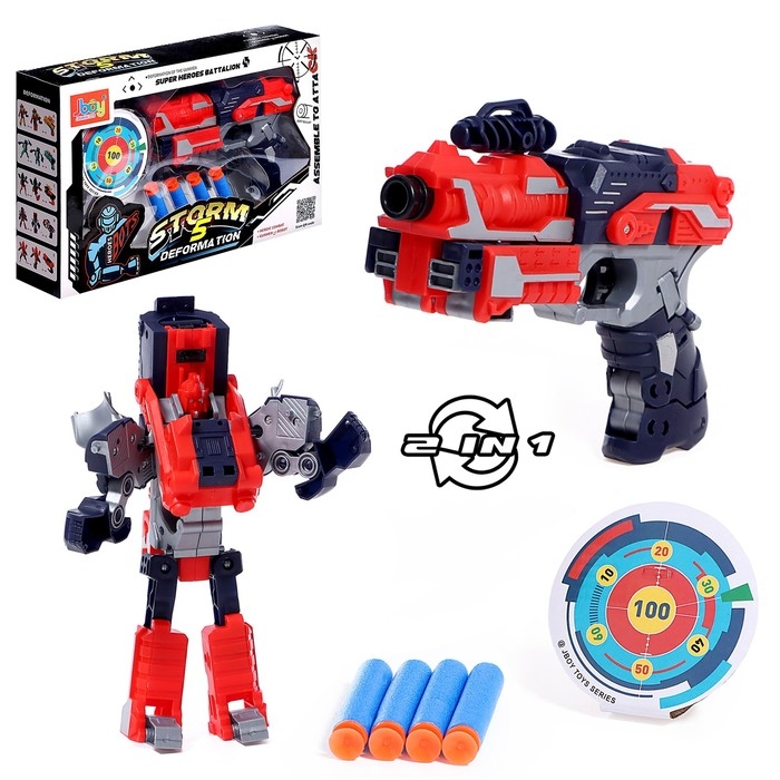 Робот «Бластер», трансформируется, стреляет мягкими пулями Робот «Бластер», трансформируется, стреляет мягкими пулями