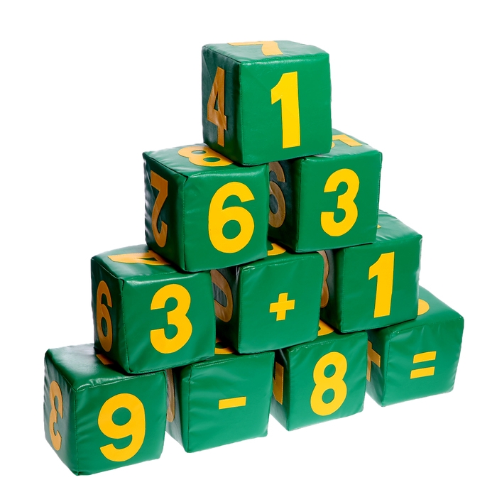 Набор мягких кубиков «Цифры», 10 элементов, МИКС Набор мягких кубиков «Цифры», 10 элементов, МИКС