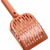 Совок для уборки кошачьего туалета, 23.5&times;10&times;3 см, пластик, цвет коралловый