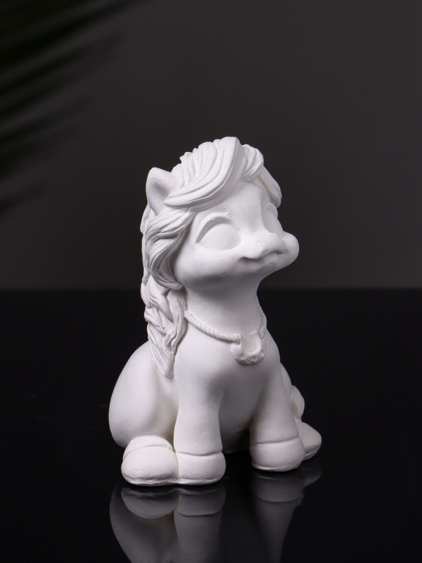 Статуэтка Статуэтка "Пони с подковой" 8х5х5 см, натуральный