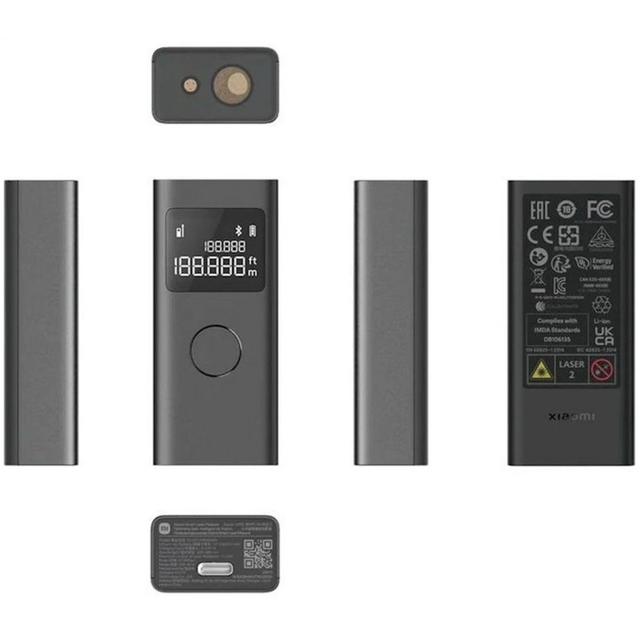 Дальномер лазерный Xiaomi Smart Laser Measure (BHR5596GL), до 40м, BT, функции расчета Дальномер лазерный Xiaomi Smart Laser Measure (BHR5596GL), до 40м, BT, функции расчета
