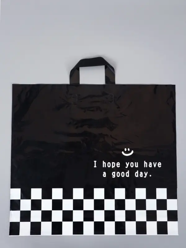 Пакет с петлевой ручкой "Клетка" 50 х 45 х 8 см, 60 мкм