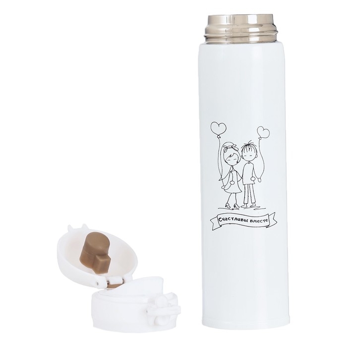 Термос, 500 мл, Топ Термос, 500 мл, Топ "Любовь" 500 мл сохраняет тепло 8 ч