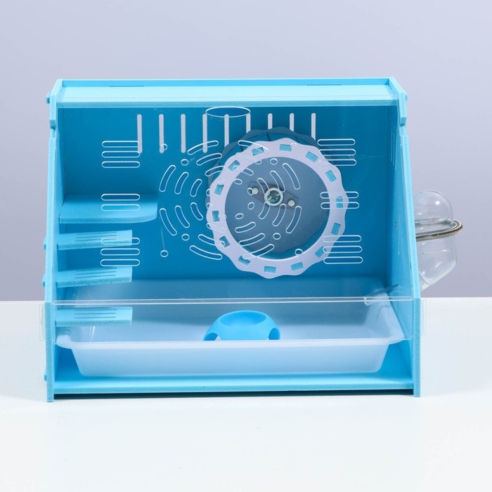 Клетка-переноска для грызунов,акриловая, голубая, 29 х 23,5 х 22 см Клетка-переноска для грызунов,акриловая, голубая, 29 х 23,5 х 22 см