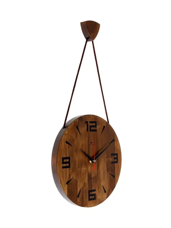 Часы настенные, интерьерные, бесшумные, d-30 см, дерево на подвесе Часы настенные, интерьерные, бесшумные, d-30 см, дерево на подвесе