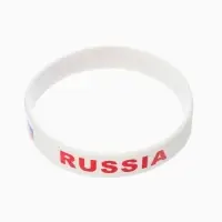 Силиконовый браслет &laquo;РОССИЯ&raquo;, цвет бело-красный